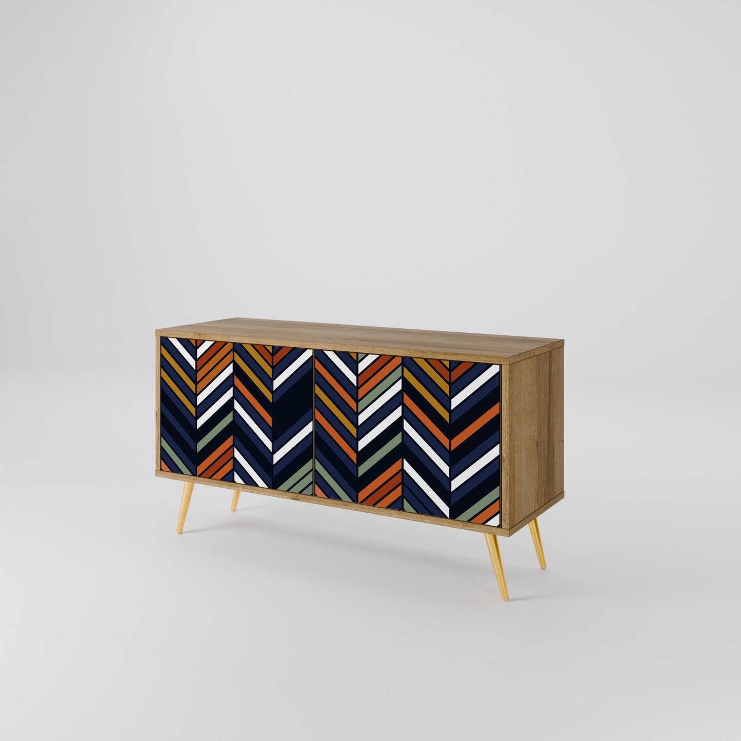 VIBRANT PATCHWORK Kompaktní dvoudveřový TV stolek