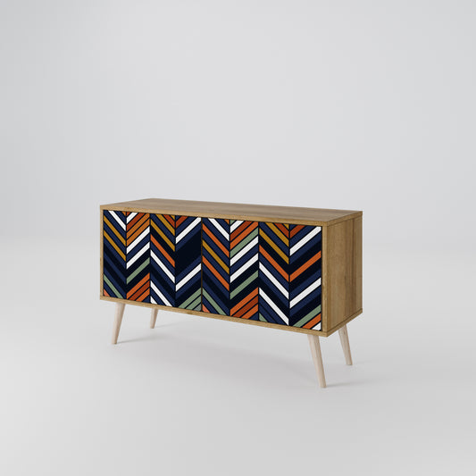 VIBRANT PATCHWORK Kompaktní dvoudveřový TV stolek
