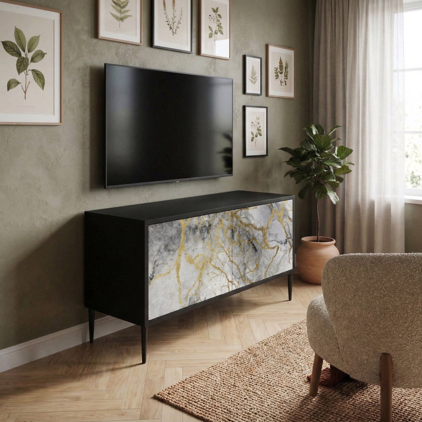 TIMELESS GLIDE Kompaktní dvoudveřový TV stolek