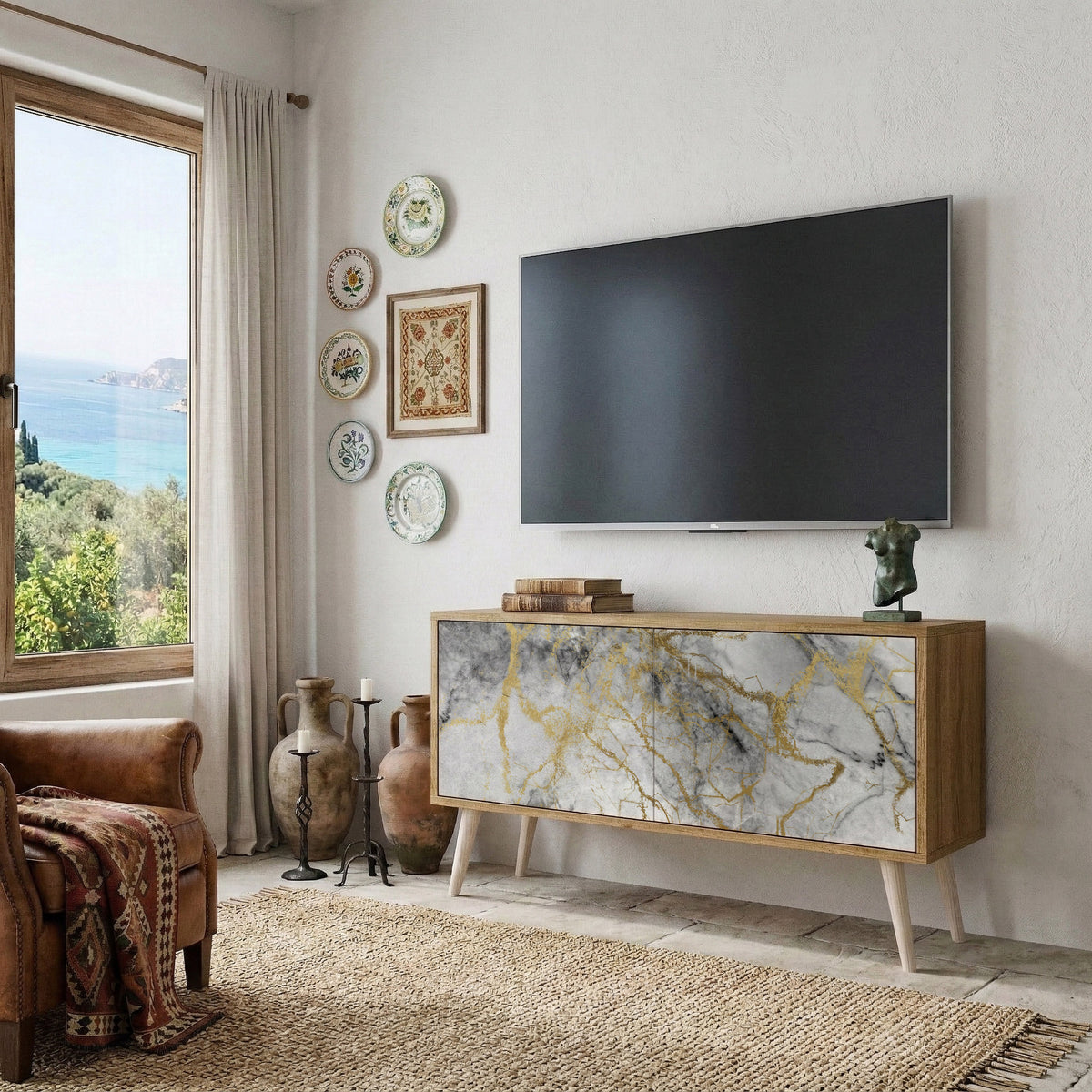 TIMELESS GLIDE Kompaktní dvoudveřový TV stolek