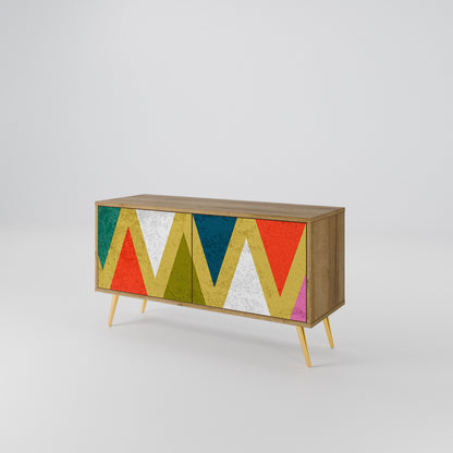 COLORFUL TRIANGLES Kompaktní dvoudveřový TV stolek