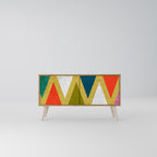 COLORFUL TRIANGLES Kompaktní dvoudveřový TV stolek