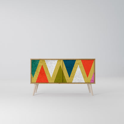 COLORFUL TRIANGLES Kompaktní dvoudveřový TV stolek