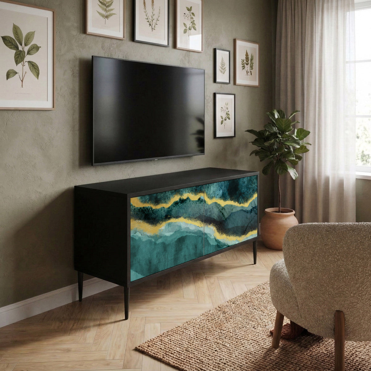 GOLDRUSH ODYSSEY Kompaktní dvoudveřový TV stolek