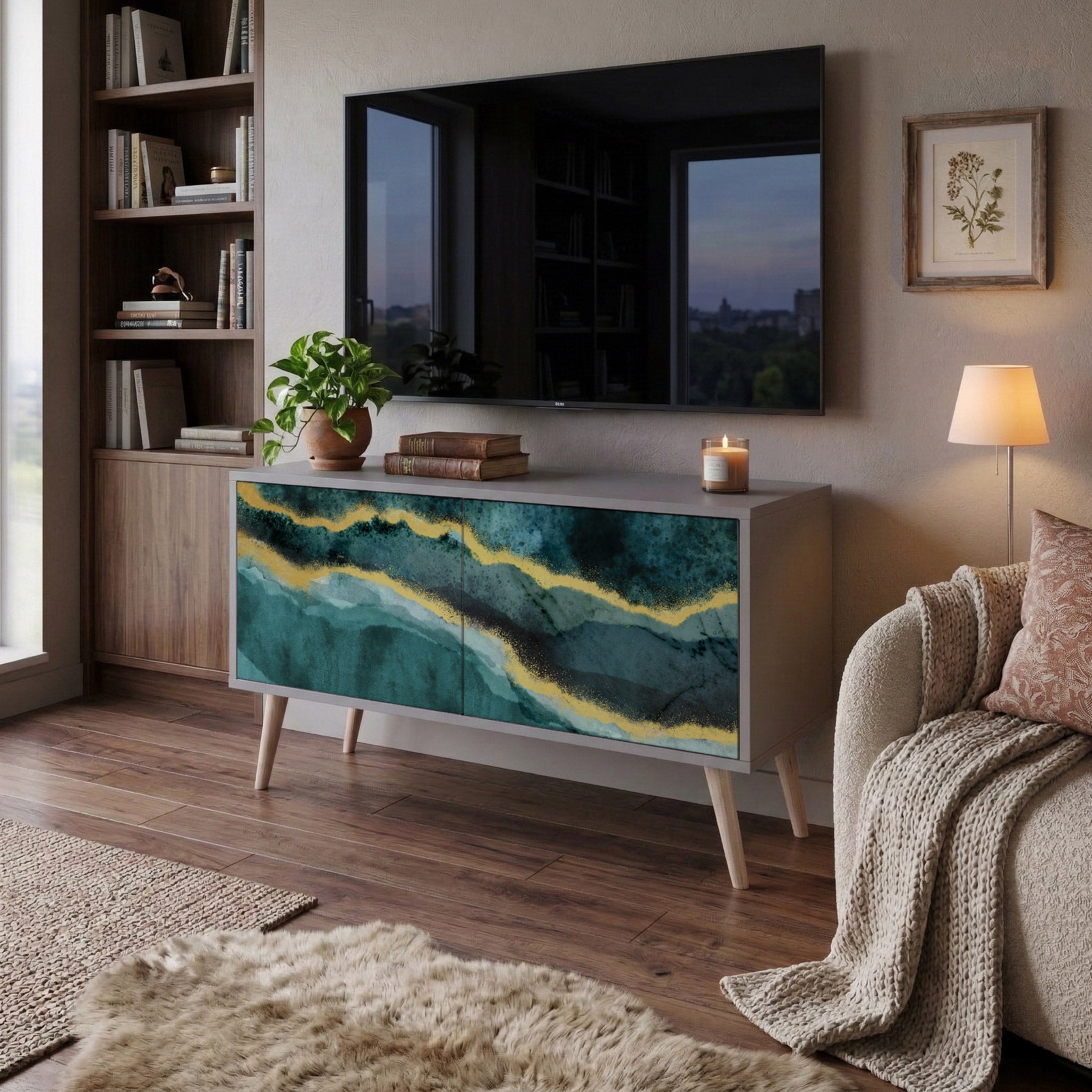 GOLDRUSH ODYSSEY Kompaktní dvoudveřový TV stolek