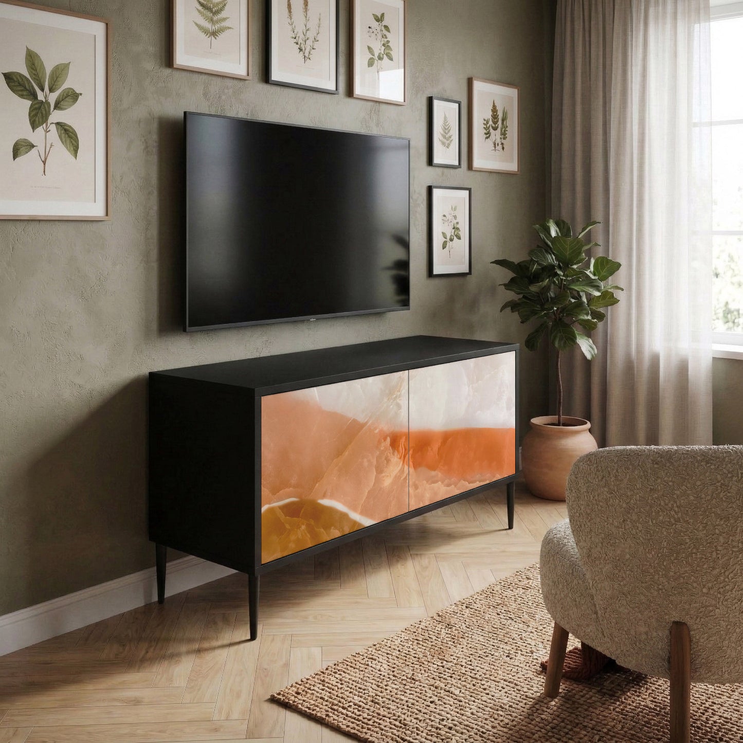 SANDHILLS SPLENDOUR Kompaktní dvoudveřový TV stolek