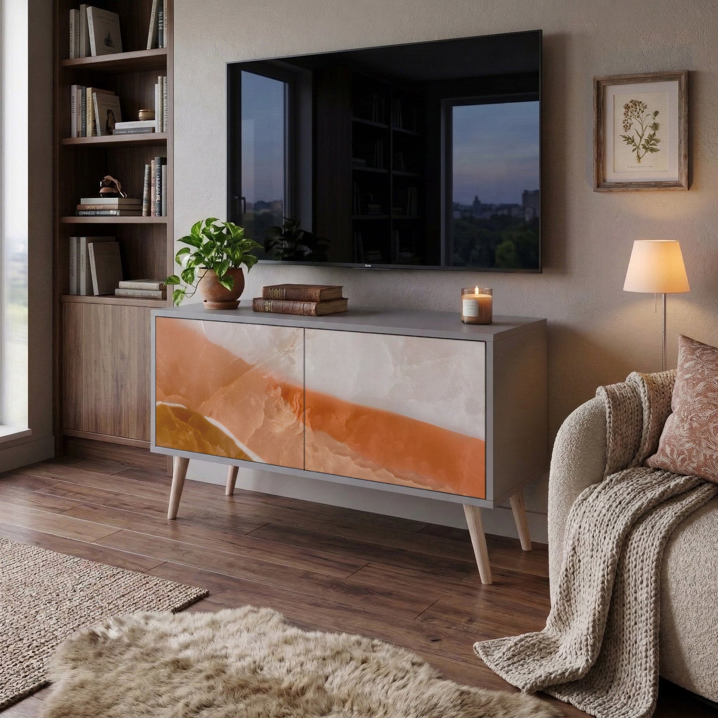 SANDHILLS SPLENDOUR Kompaktní dvoudveřový TV stolek