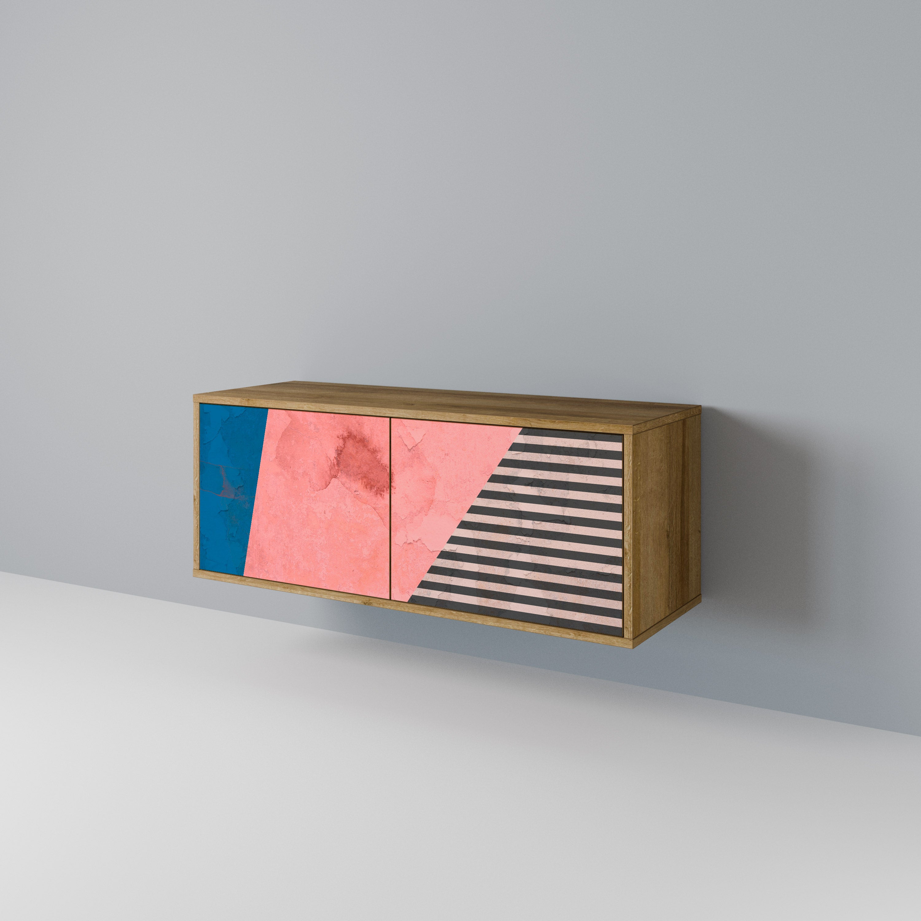 GLAMOROUS STRIPE Kompaktní dvoudveřový TV stolek