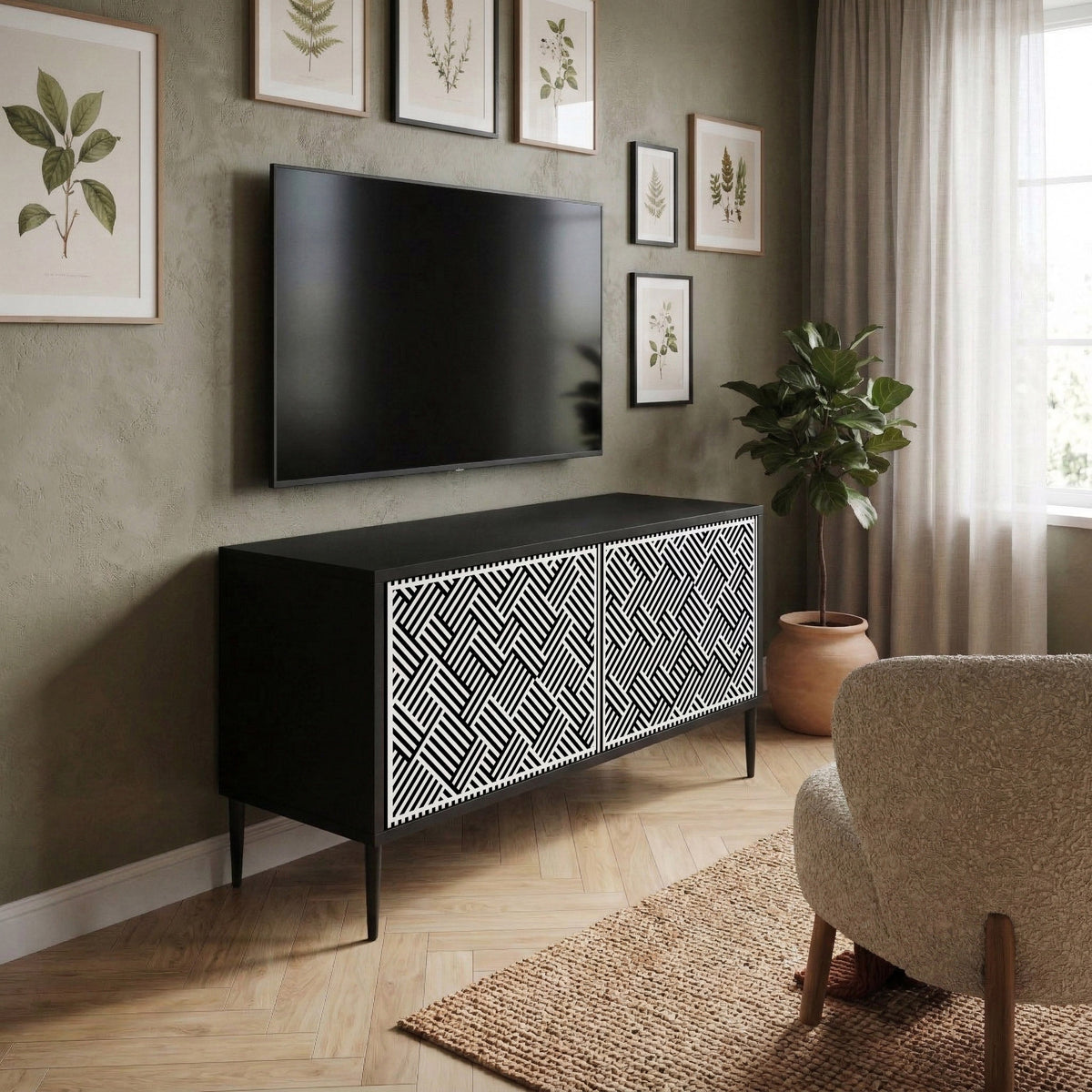 TEMPORARY SEQUENCE Kompaktní dvoudveřový TV stolek