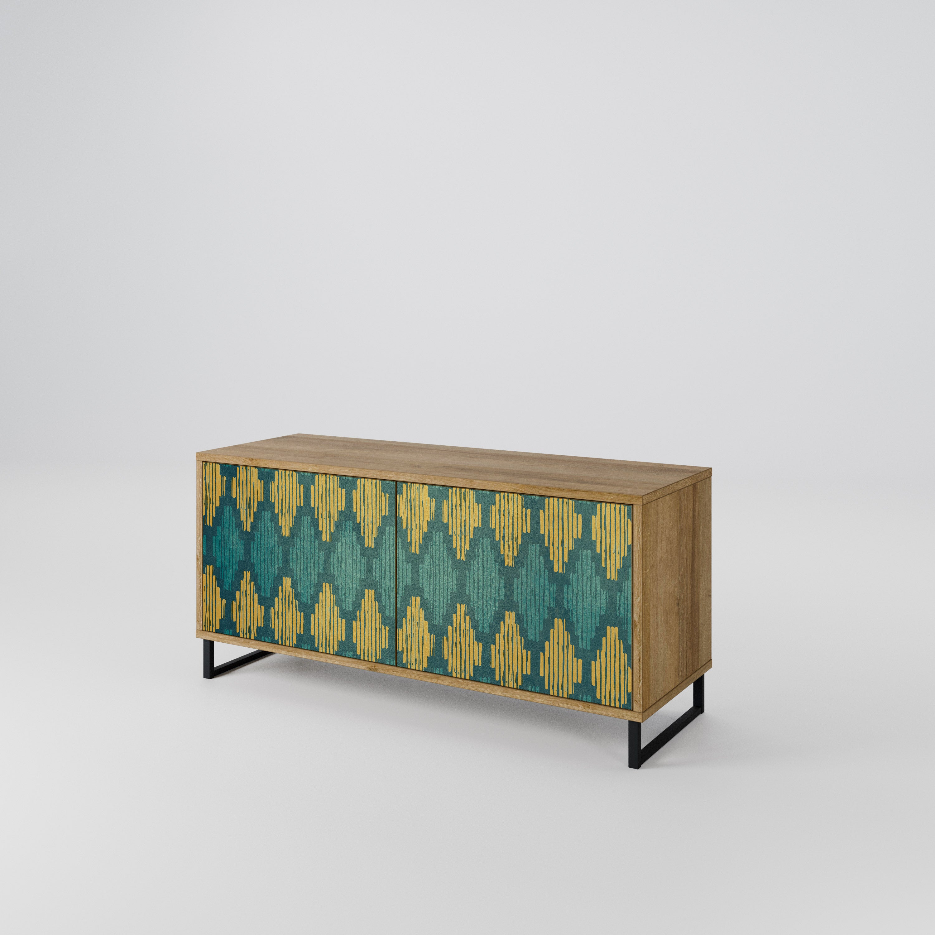 POLYGONS Kompaktní dvoudveřový TV stolek