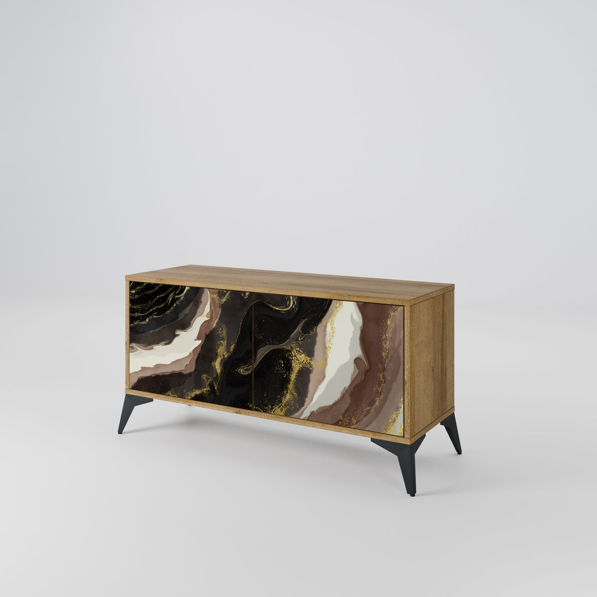 GOLD DUST Kompaktní dvoudveřový TV stolek