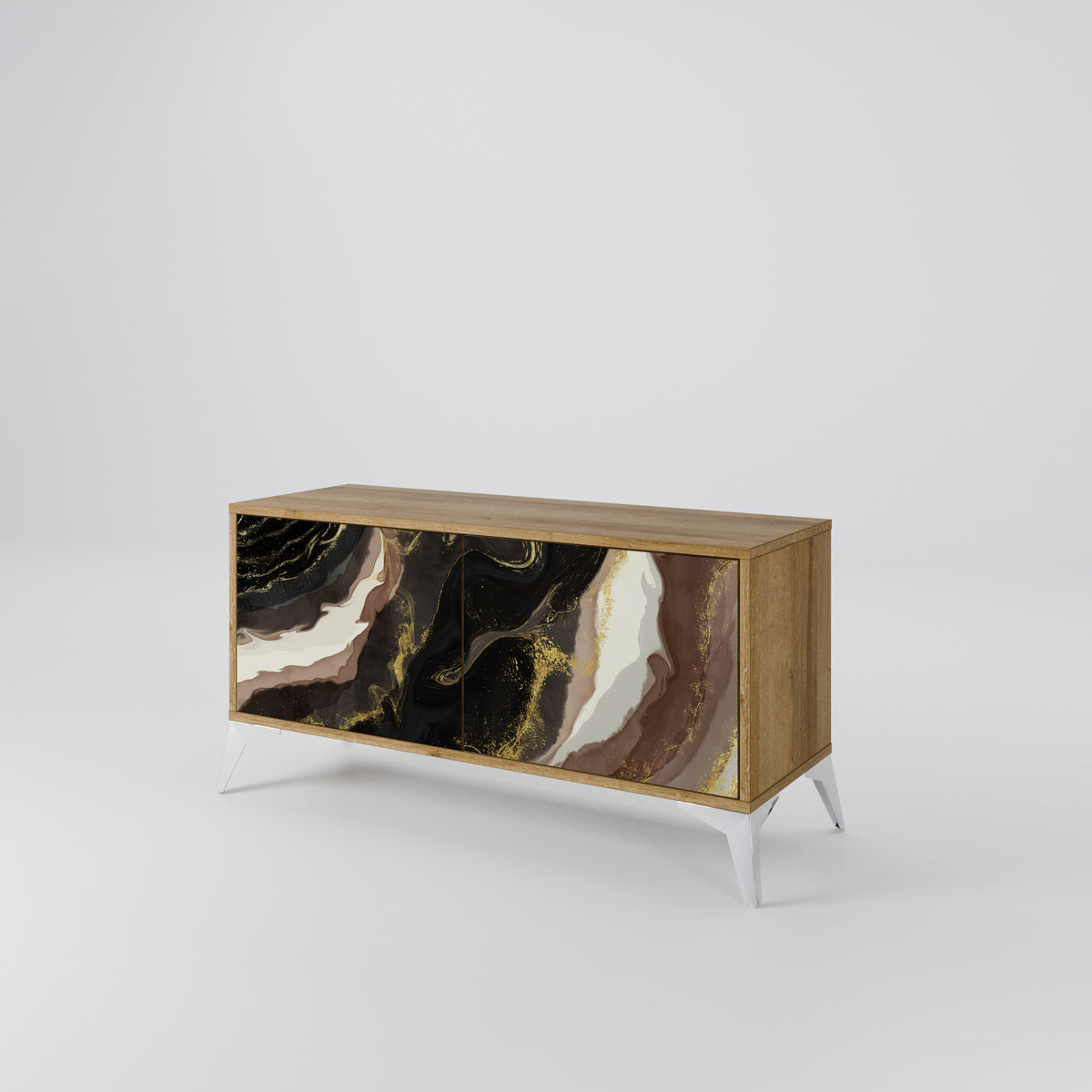 GOLD DUST Kompaktní dvoudveřový TV stolek