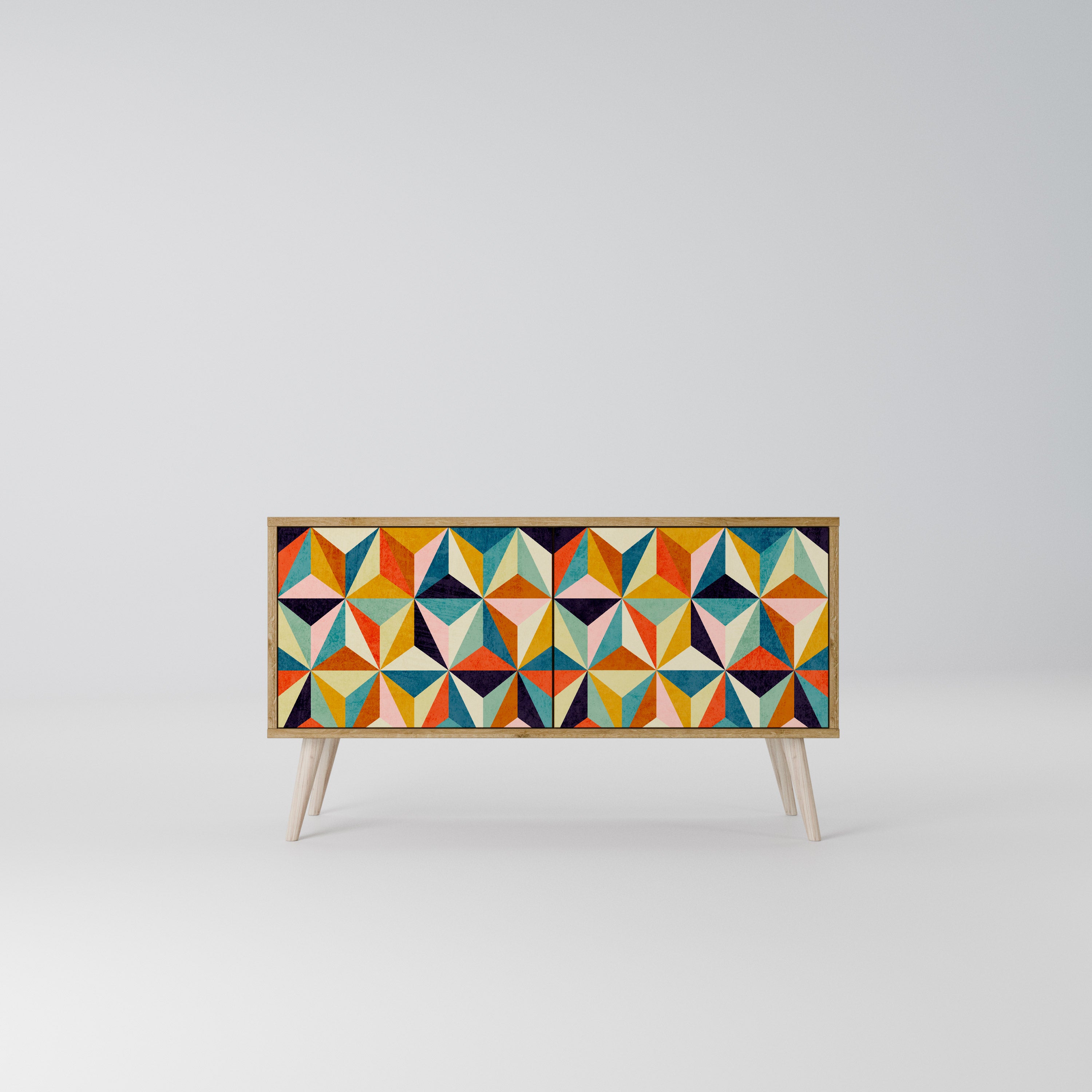 TESSELATE TREASURES Kompaktní dvoudveřový TV stolek