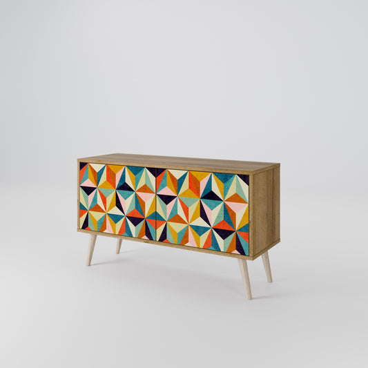 TESSELATE TREASURES Kompaktní dvoudveřový TV stolek