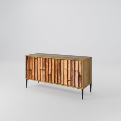 NATURAL WOOD Kompaktní dvoudveřový TV stolek
