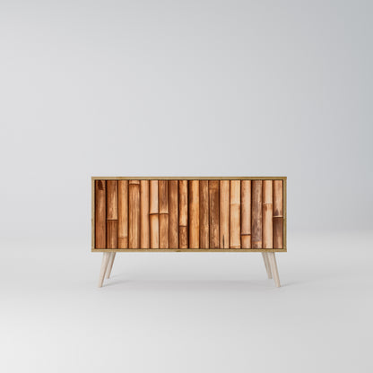 NATURAL WOOD Kompaktní dvoudveřový TV stolek