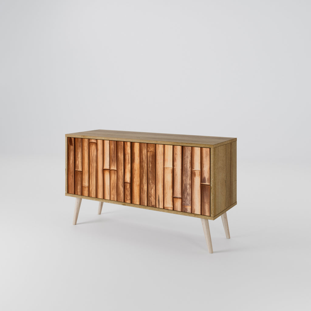 NATURAL WOOD Kompaktní dvoudveřový TV stolek