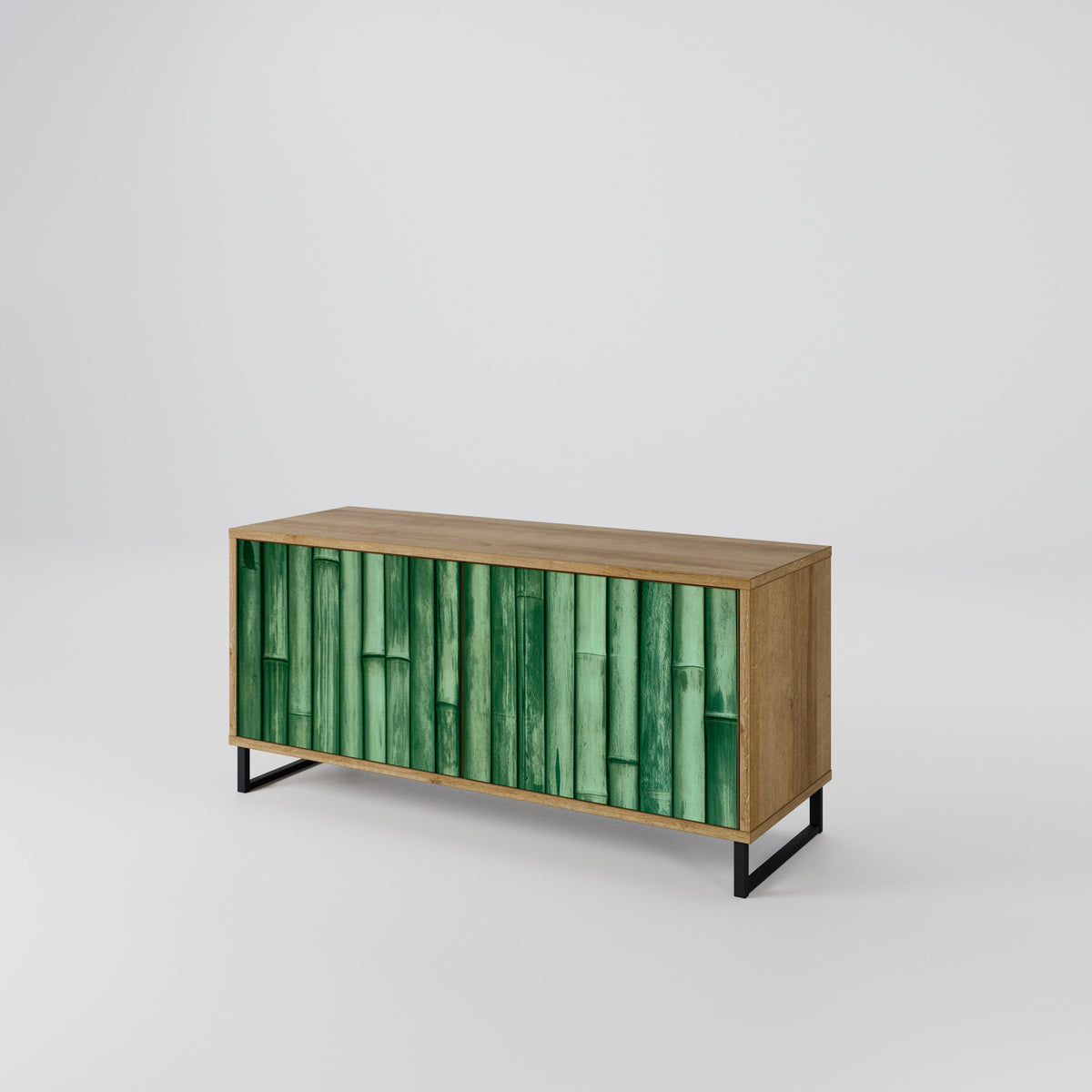 NATURAL GREEN Kompaktní dvoudveřový TV stolek