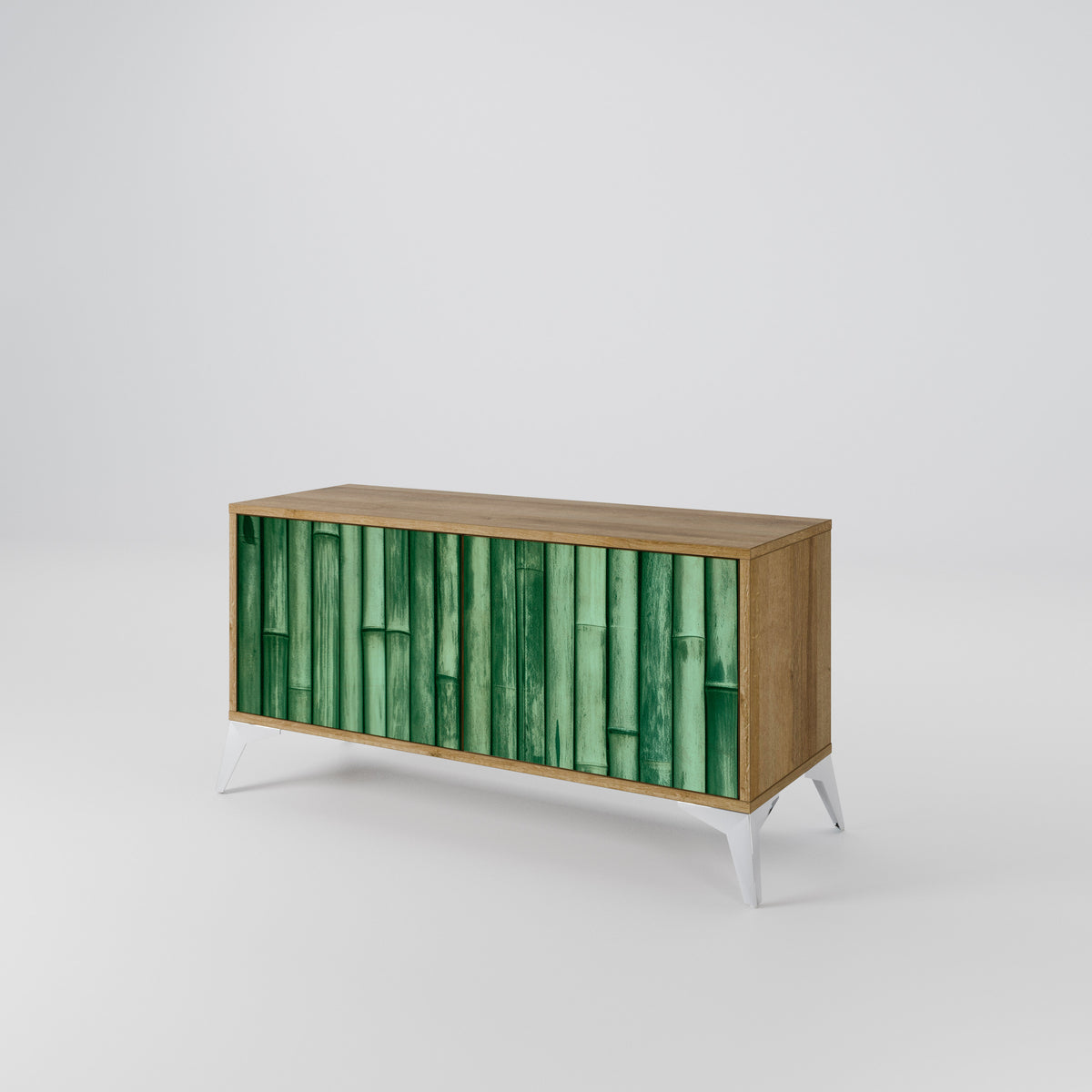NATURAL GREEN Kompaktní dvoudveřový TV stolek