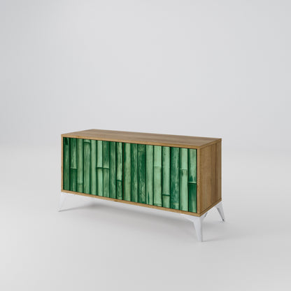 NATURAL GREEN Kompaktní dvoudveřový TV stolek