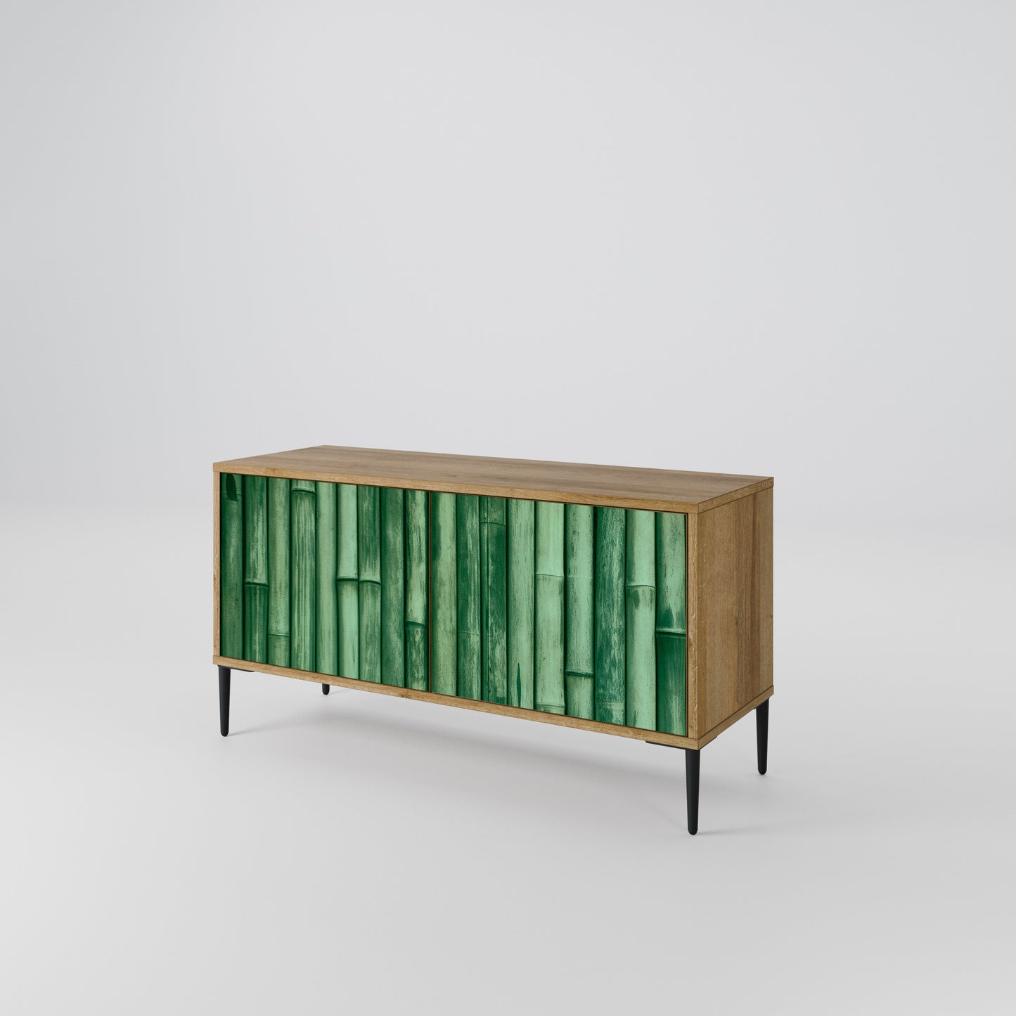 NATURAL GREEN Kompaktní dvoudveřový TV stolek