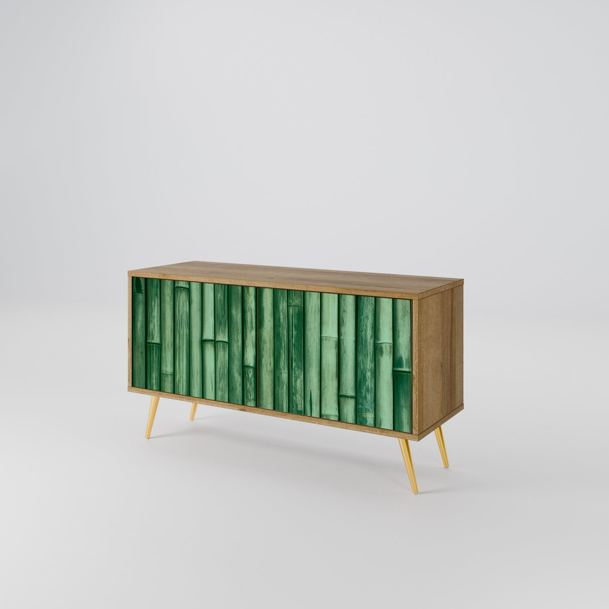 NATURAL GREEN Kompaktní dvoudveřový TV stolek
