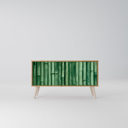 NATURAL GREEN Kompaktní dvoudveřový TV stolek