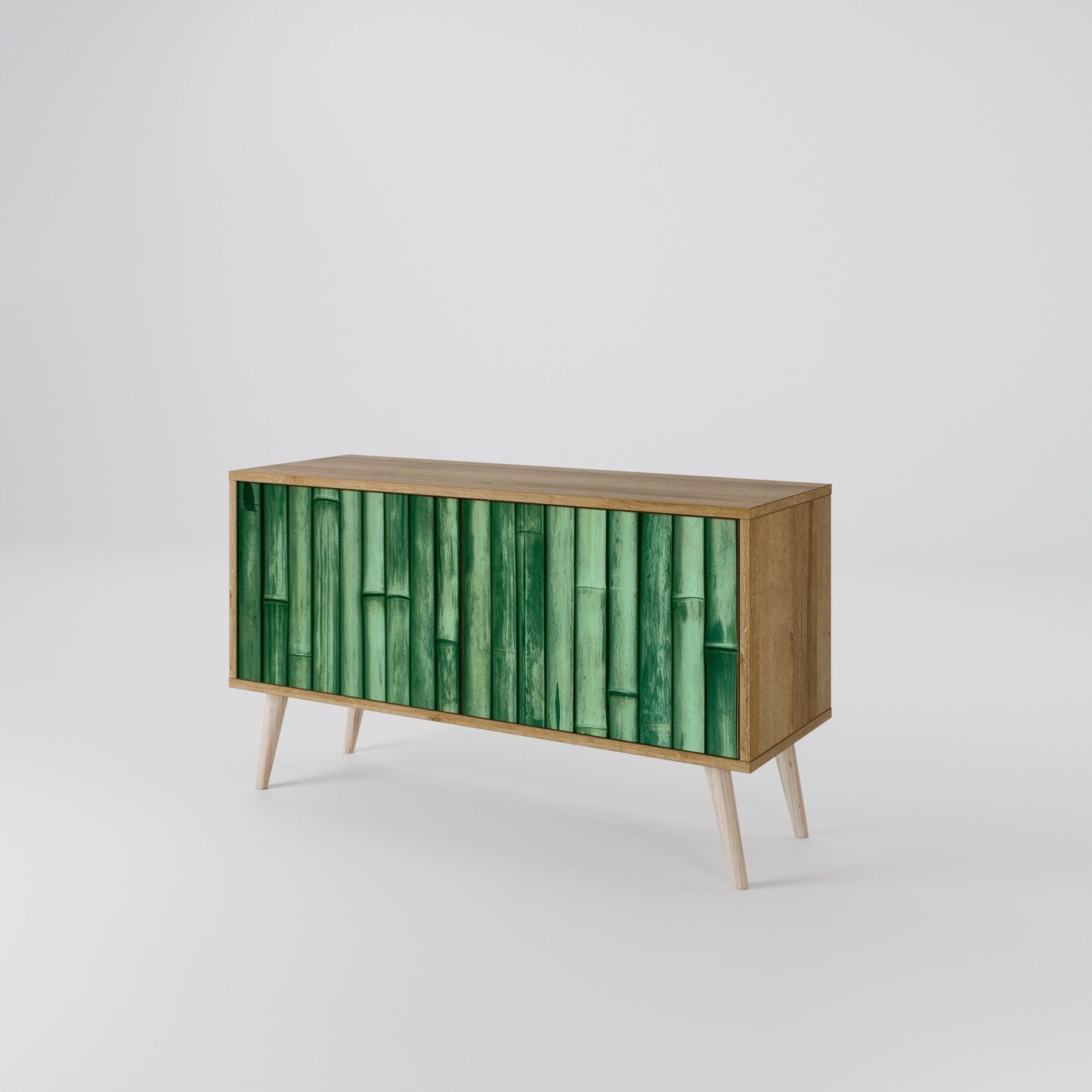 NATURAL GREEN Kompaktní dvoudveřový TV stolek