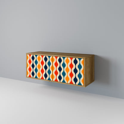 COLORFUL NOSTALGIA Kompaktní dvoudveřový TV stolek