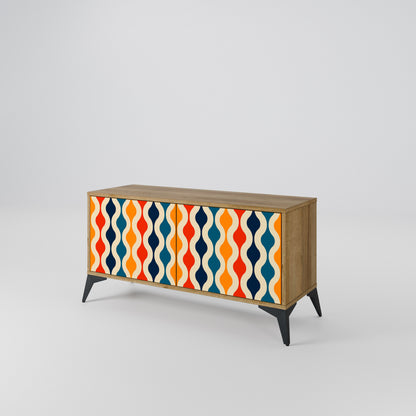 COLORFUL NOSTALGIA Kompaktní dvoudveřový TV stolek