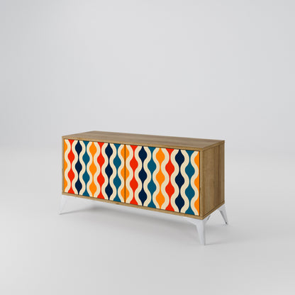COLORFUL NOSTALGIA Kompaktní dvoudveřový TV stolek
