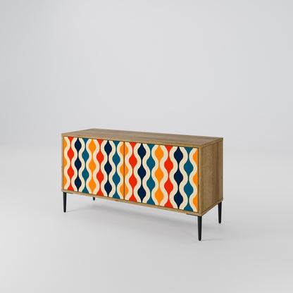 COLORFUL NOSTALGIA Kompaktní dvoudveřový TV stolek