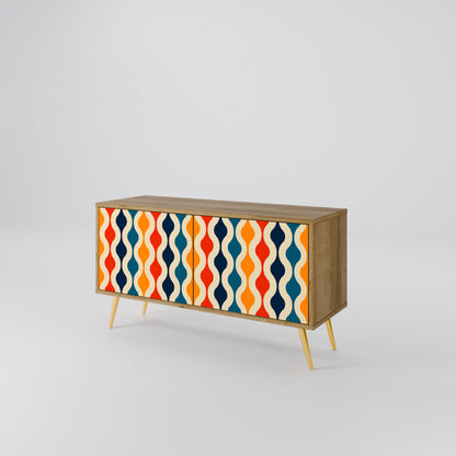 COLORFUL NOSTALGIA Kompaktní dvoudveřový TV stolek
