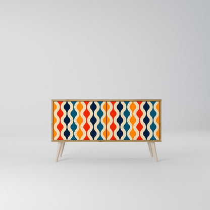 COLORFUL NOSTALGIA Kompaktní dvoudveřový TV stolek