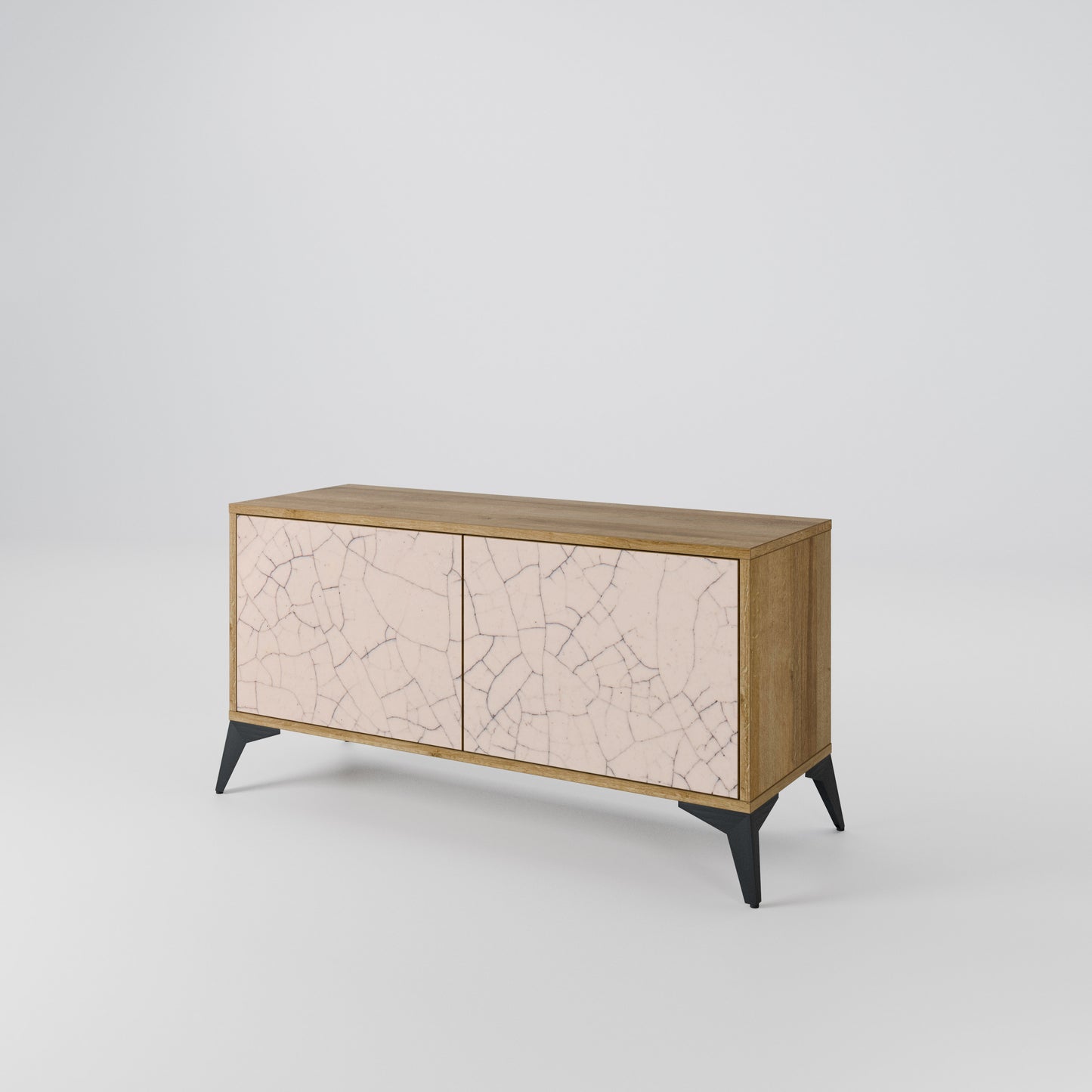 CERAMIC TEXTURE Kompaktní dvoudveřový TV stolek