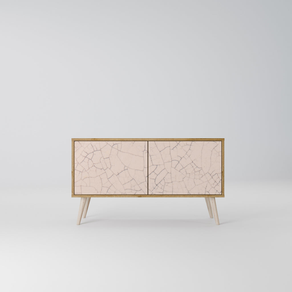 CERAMIC TEXTURE Kompaktní dvoudveřový TV stolek