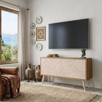 CERAMIC TEXTURE Kompaktní dvoudveřový TV stolek