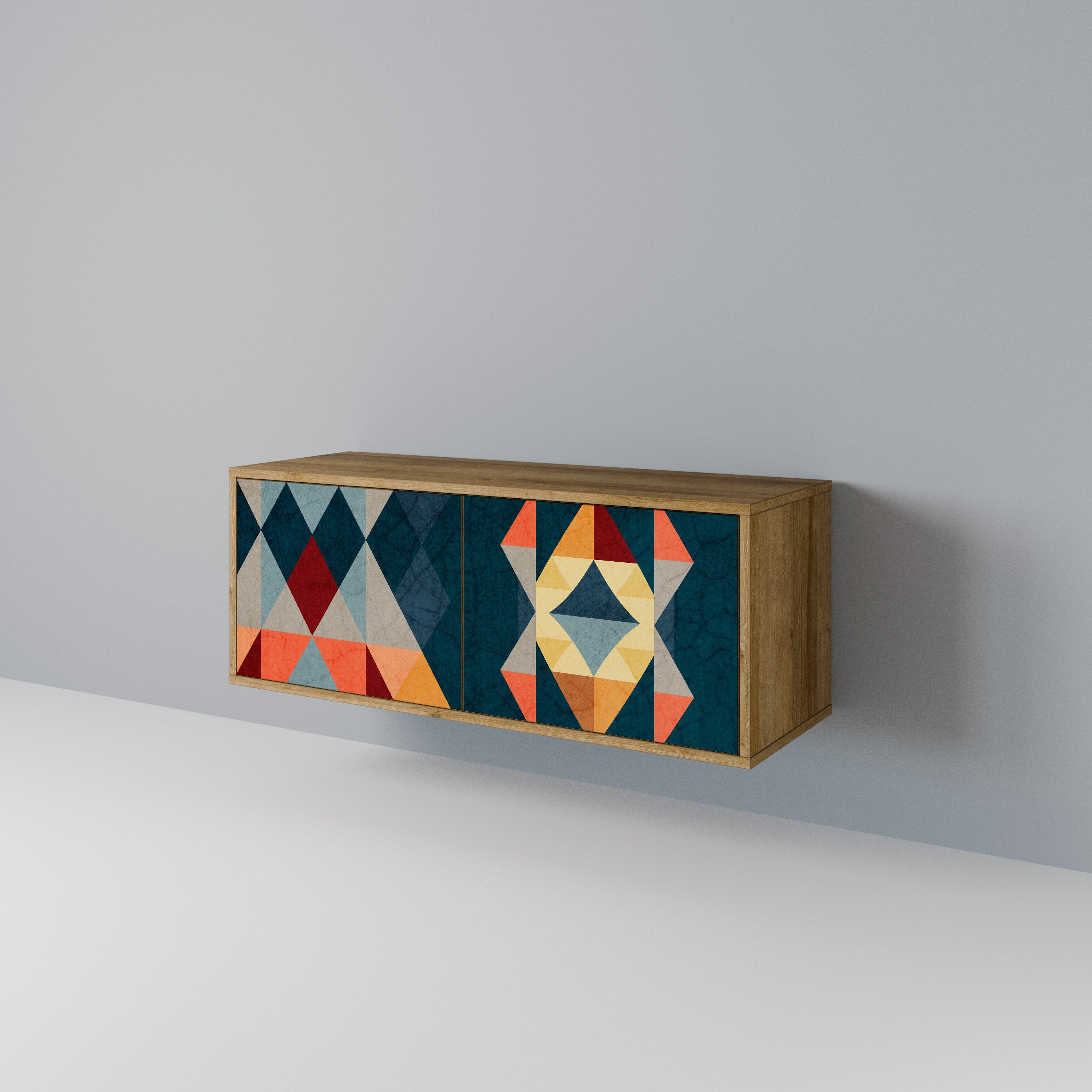 CRACKED ILLUSION Kompaktní dvoudveřový TV stolek