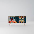 CRACKED ILLUSION Kompaktní dvoudveřový TV stolek