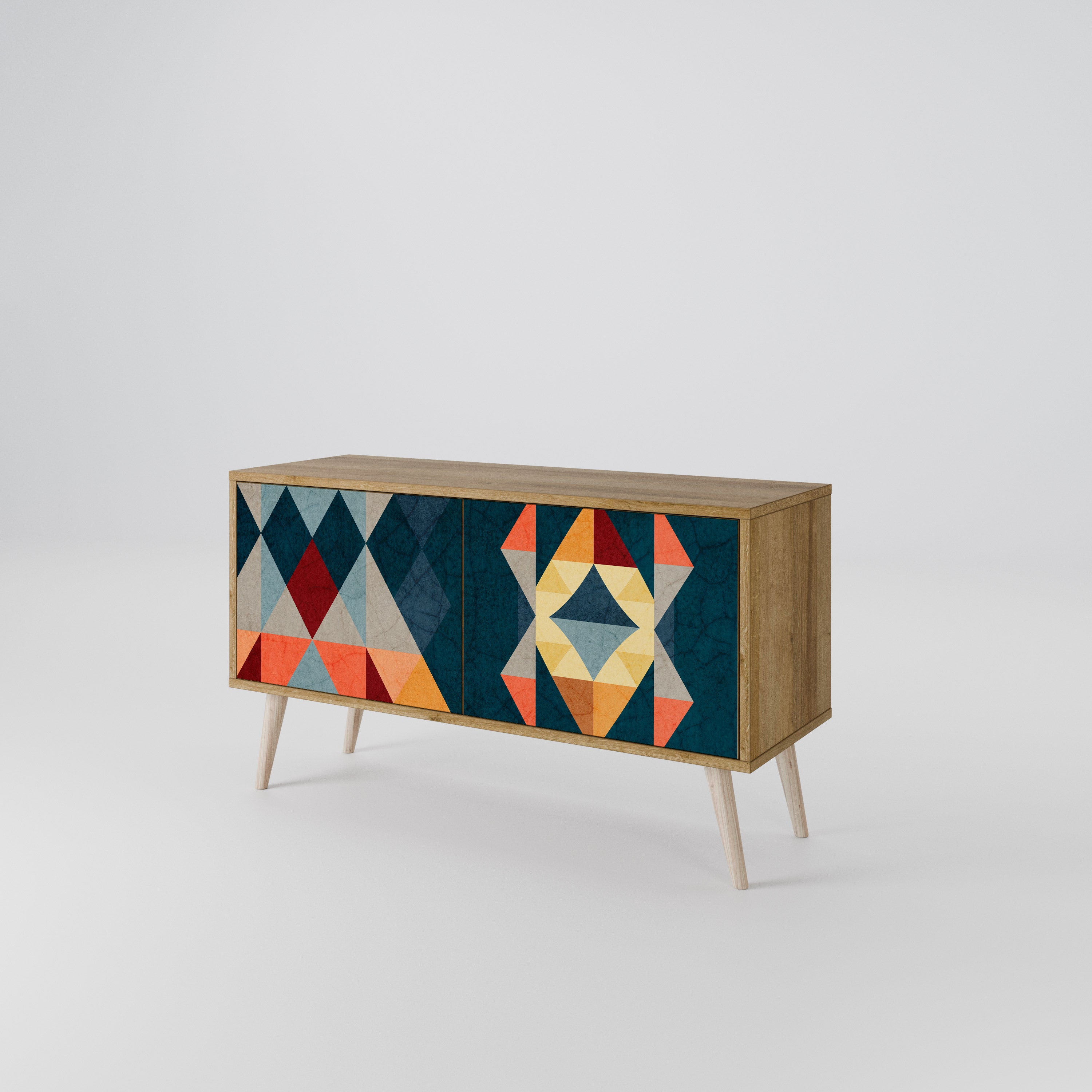 CRACKED ILLUSION Kompaktní dvoudveřový TV stolek