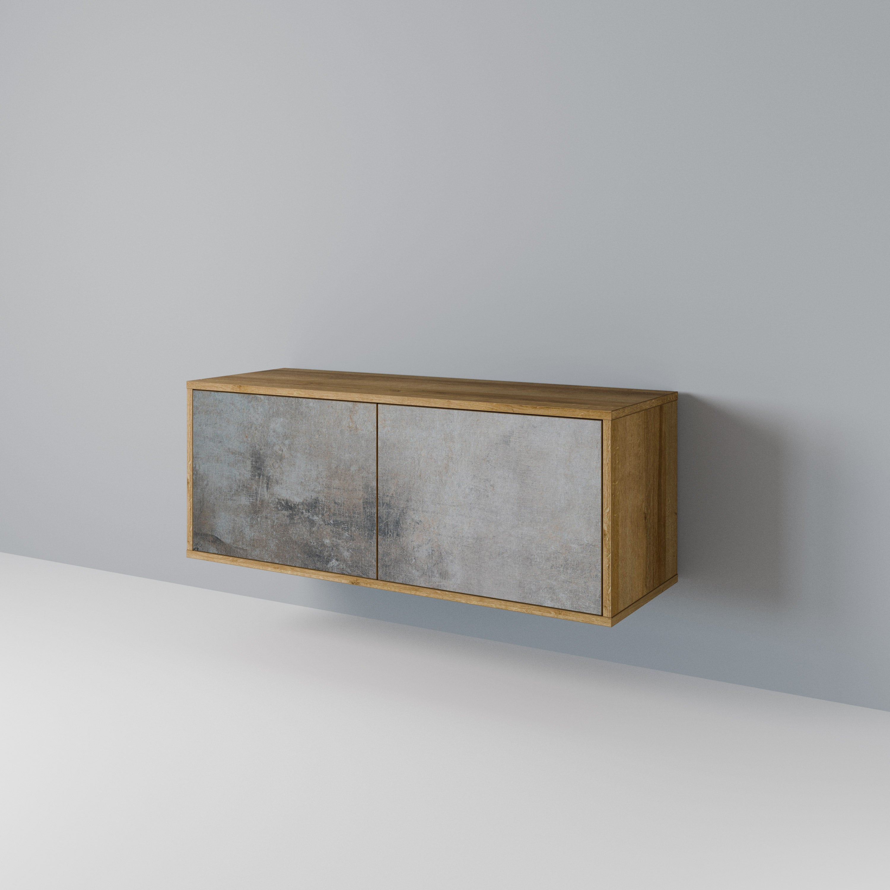 CONCRETE WALL Kompaktní dvoudveřový TV stolek