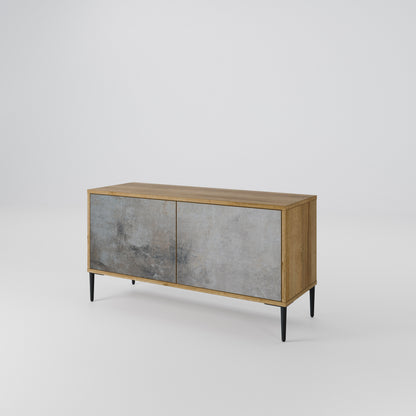 CONCRETE WALL Kompaktní dvoudveřový TV stolek