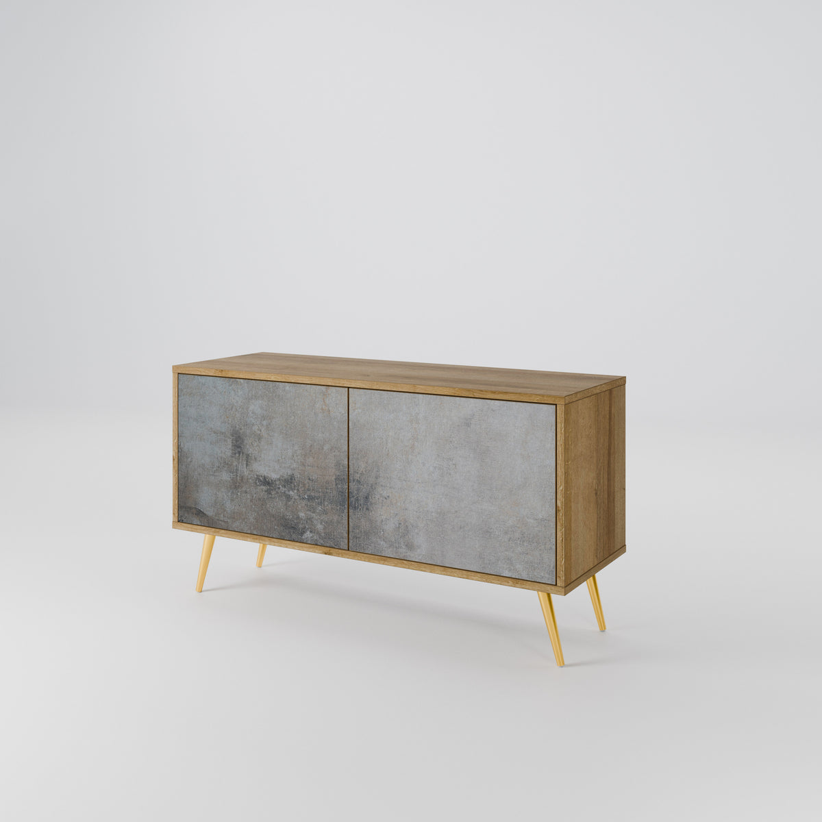 CONCRETE WALL Kompaktní dvoudveřový TV stolek