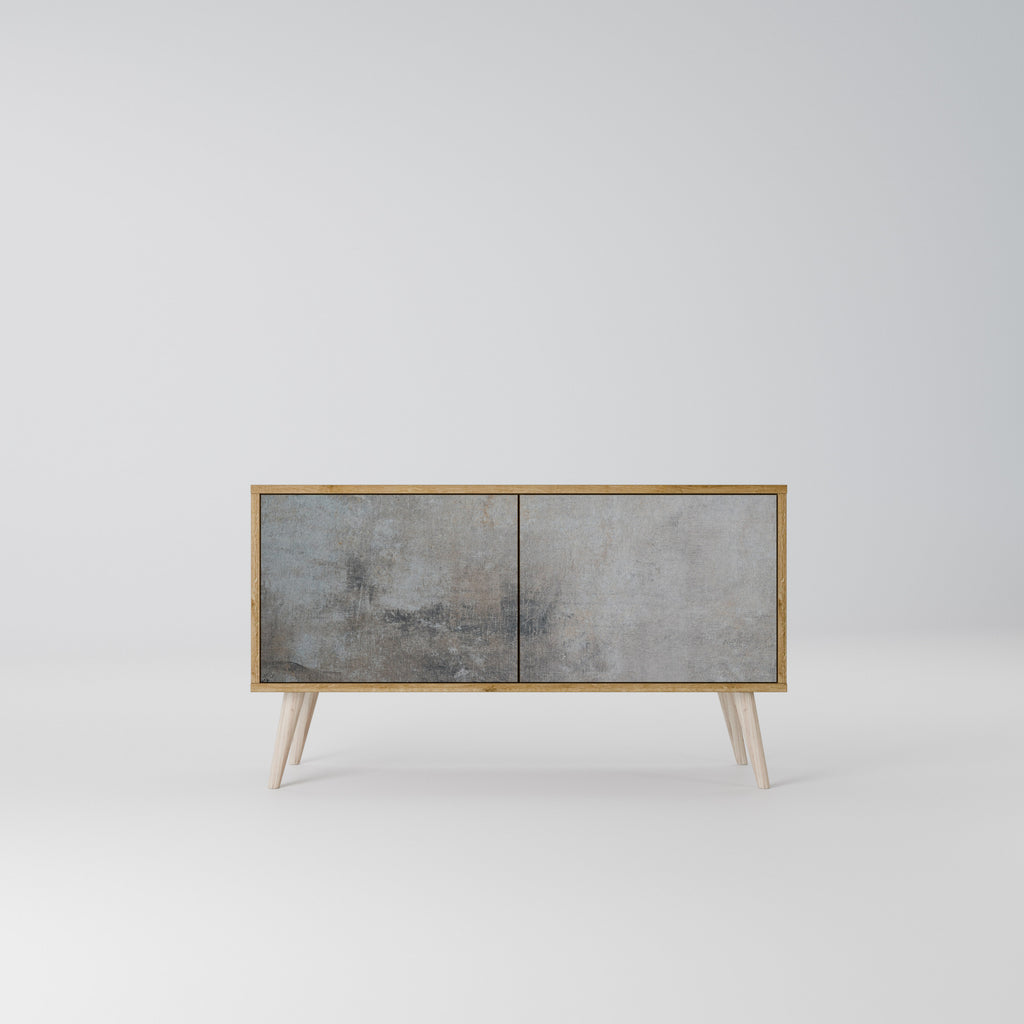 CONCRETE WALL Kompaktní dvoudveřový TV stolek