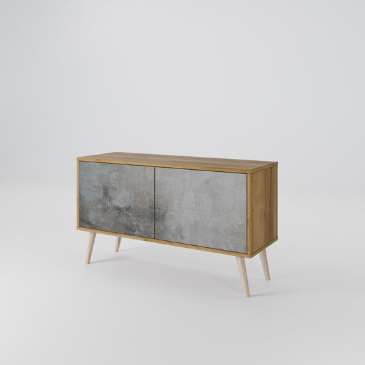 CONCRETE WALL Kompaktní dvoudveřový TV stolek