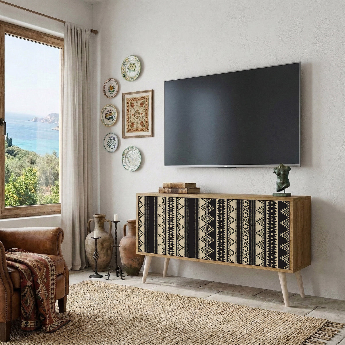 AZTEC Kompaktní dvoudveřový TV stolek