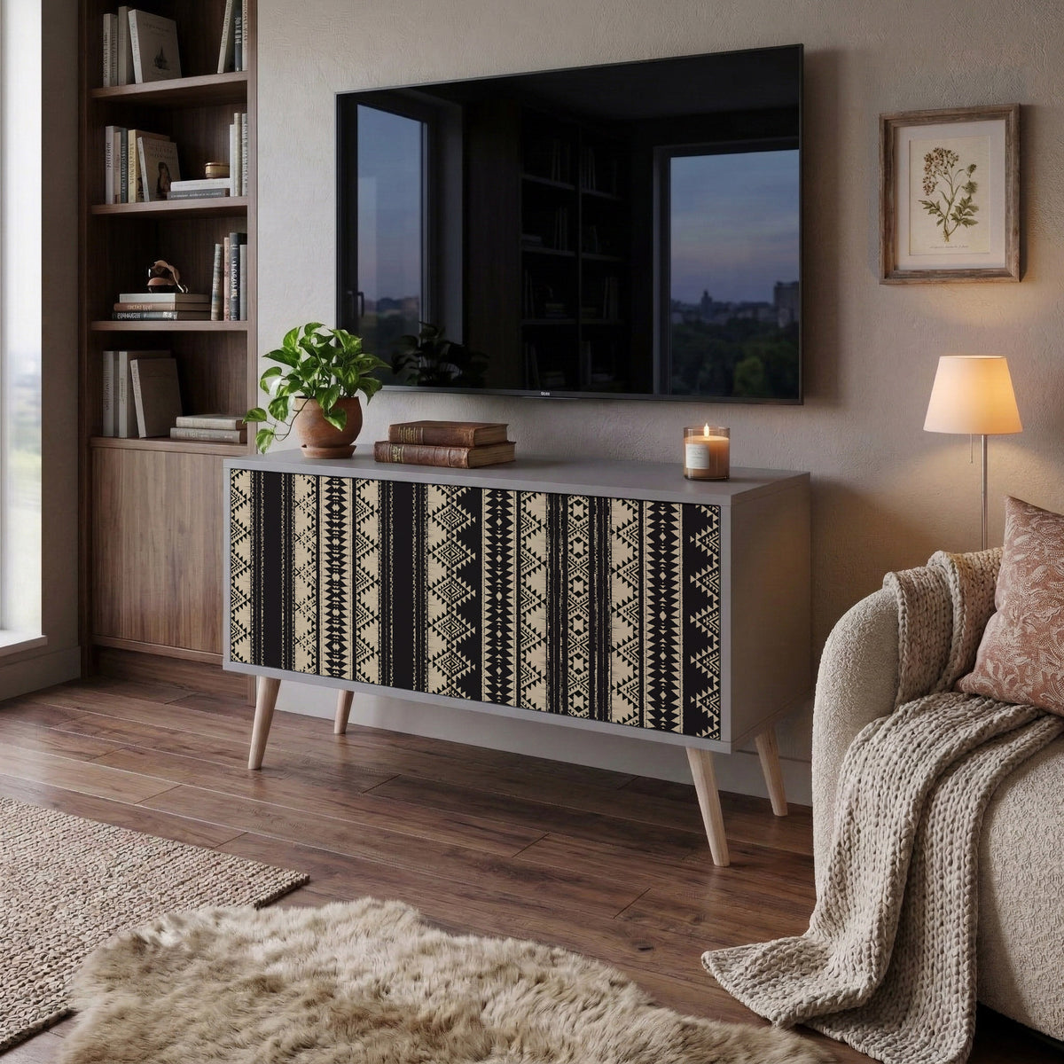 AZTEC Kompaktní dvoudveřový TV stolek