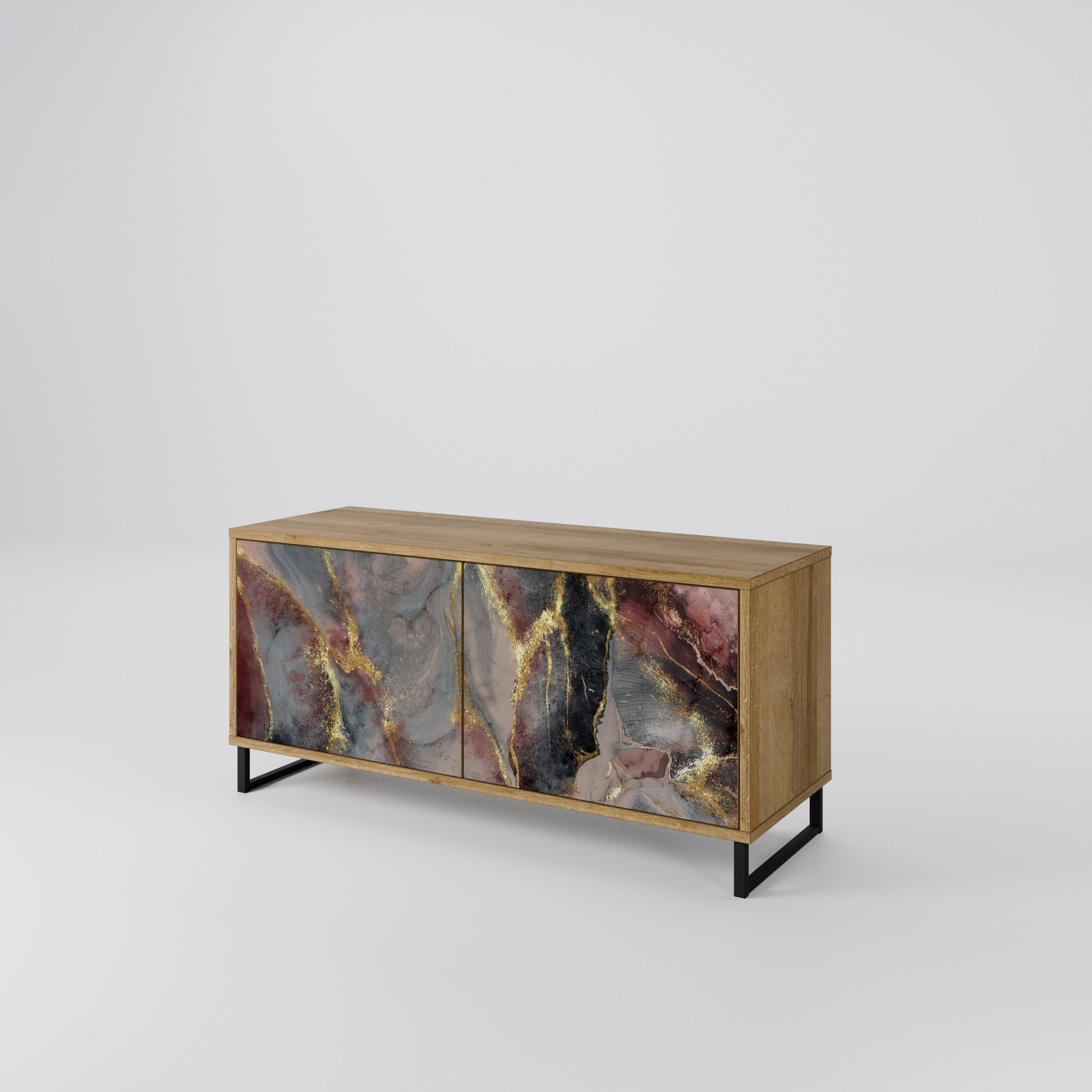 GOLDEN TIDES Kompaktní dvoudveřový TV stolek