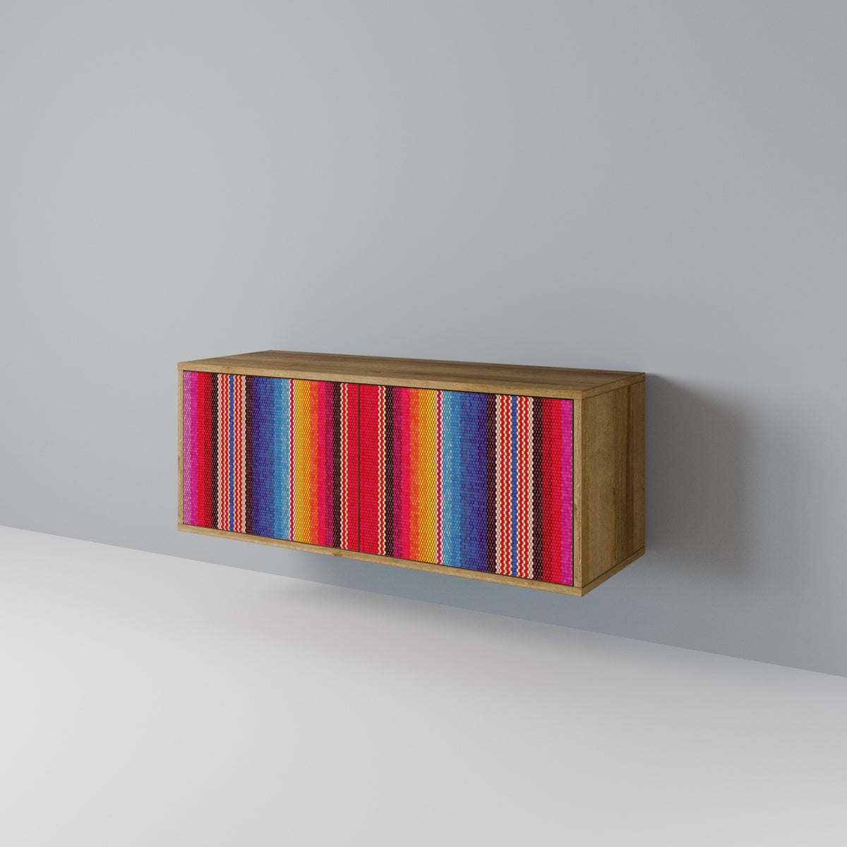 ETHNIC MEXICAN Kompaktní dvoudveřový TV stolek