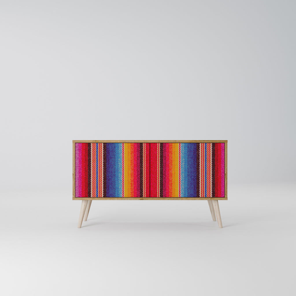 ETHNIC MEXICAN Kompaktní dvoudveřový TV stolek